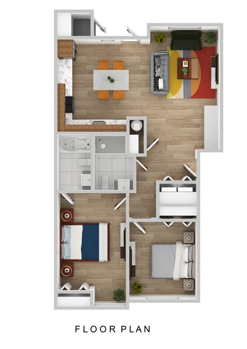 The Grove at Sunset Meadows Apartments in Sisters, Oregon 2 Bed 2 Bath Floor Plan